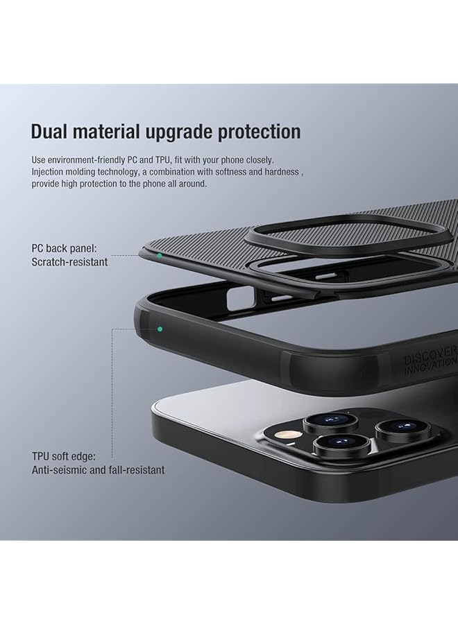 Nillkin Super Frosted Shield Pro Series Cover Case Designed For Iphone 13 Pro Without Logo Cutout Black - Image 2