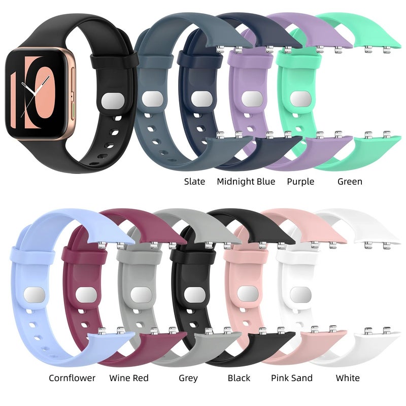 Bluejw Silicone Sport Replacement Watch Band for Oppo Watch 41mm 46mm, Soft Rubber Wrist Strap Bracelet - Image 3