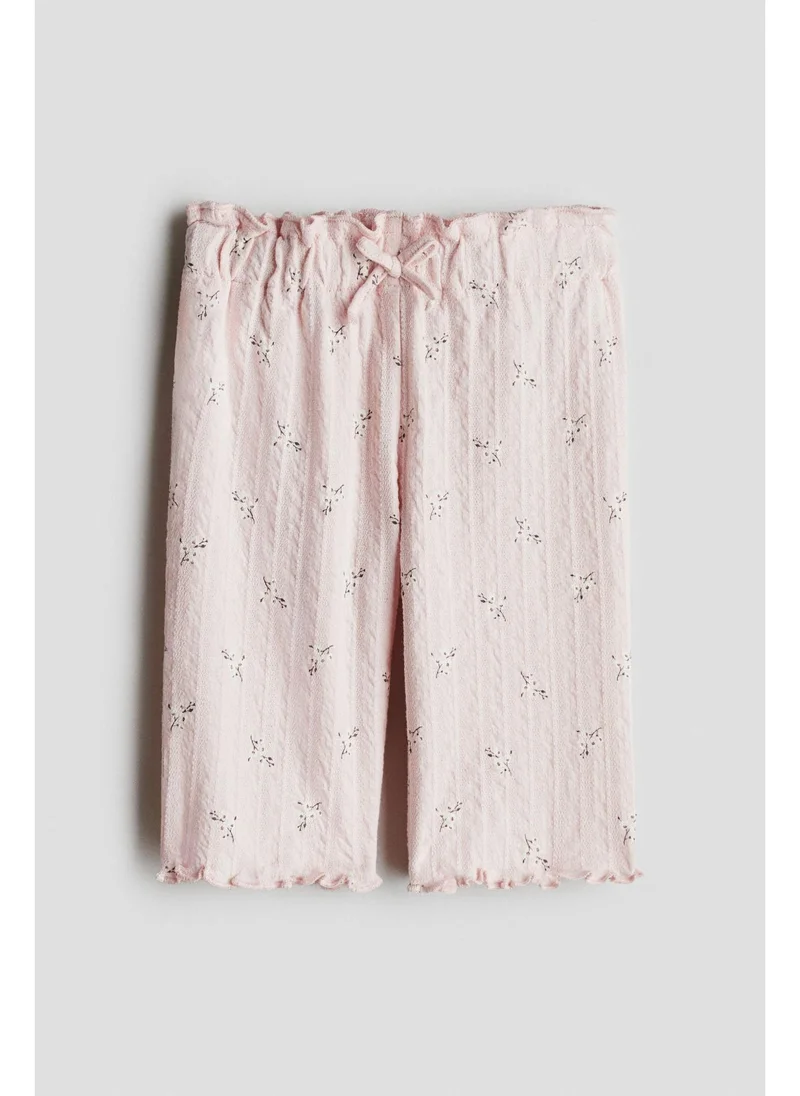 اتش اند ام Textured cotton trousers