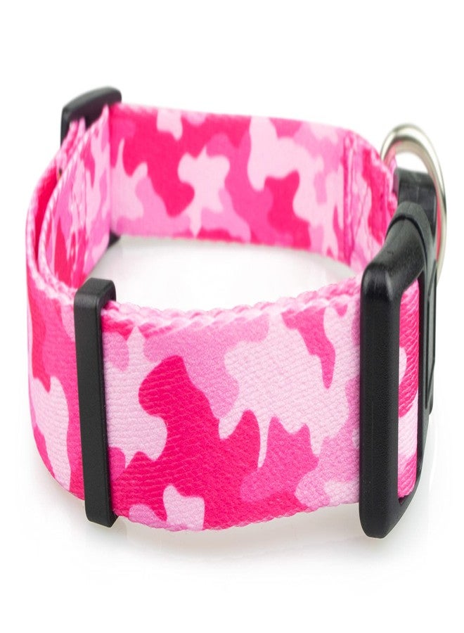Limeloot Pink Camo Dog Collar for Female and Male Dogs, Medium - Image 2