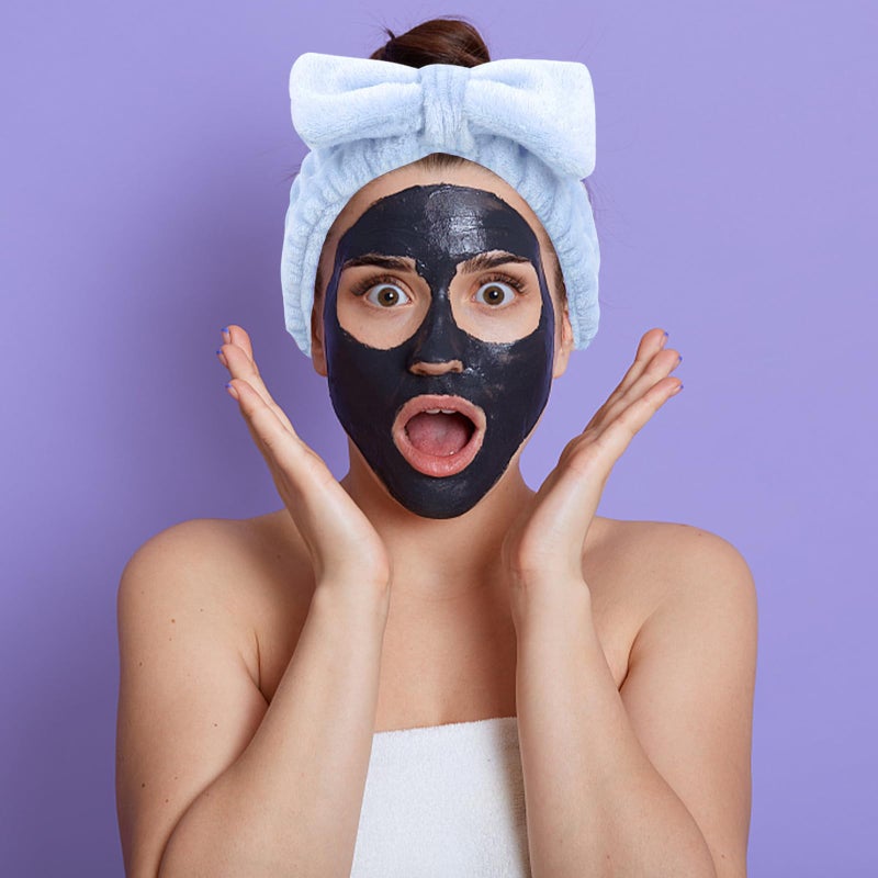 Ondder 8 Pcs Blue Spa Headbands - Fuzzy Terry Cloth Face Wash Headbands for Women's Makeup & Skin Care - Image 5