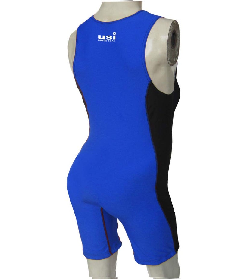 USI UNIVERSAL Wrestling Suit Costume Dress For Women, (Blue, Size M) Wrestling Singlet With Nylon Elastane Fabric 210 Gsm, Irritation Free Flat Lock Seam, Grip Elastic On Bottom Hole - Image 2