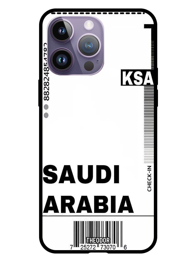 Protective Case Cover For Apple iPhone 14 Pro Max 6.7" 2022 Saudi Boarding Pass