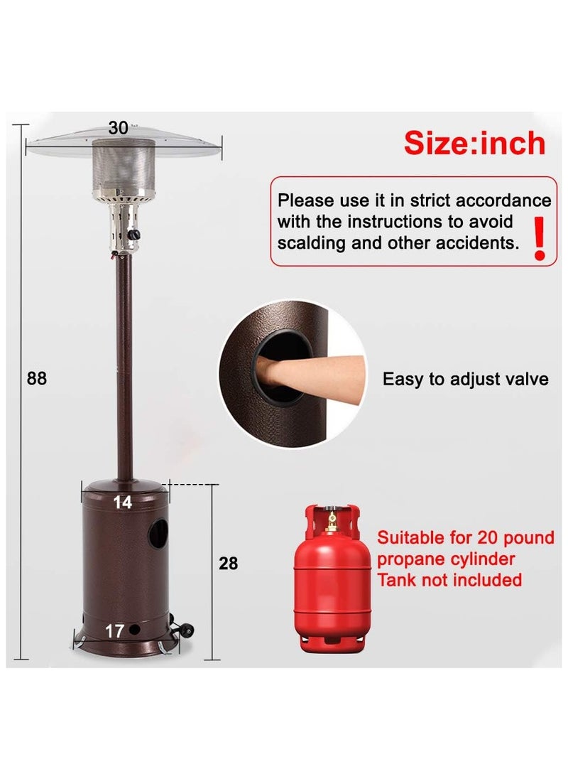 Patio Bronze Garden Outdoor Patio Heater Propane Standing LP Gas Steel w/accessorie  - Image 3
