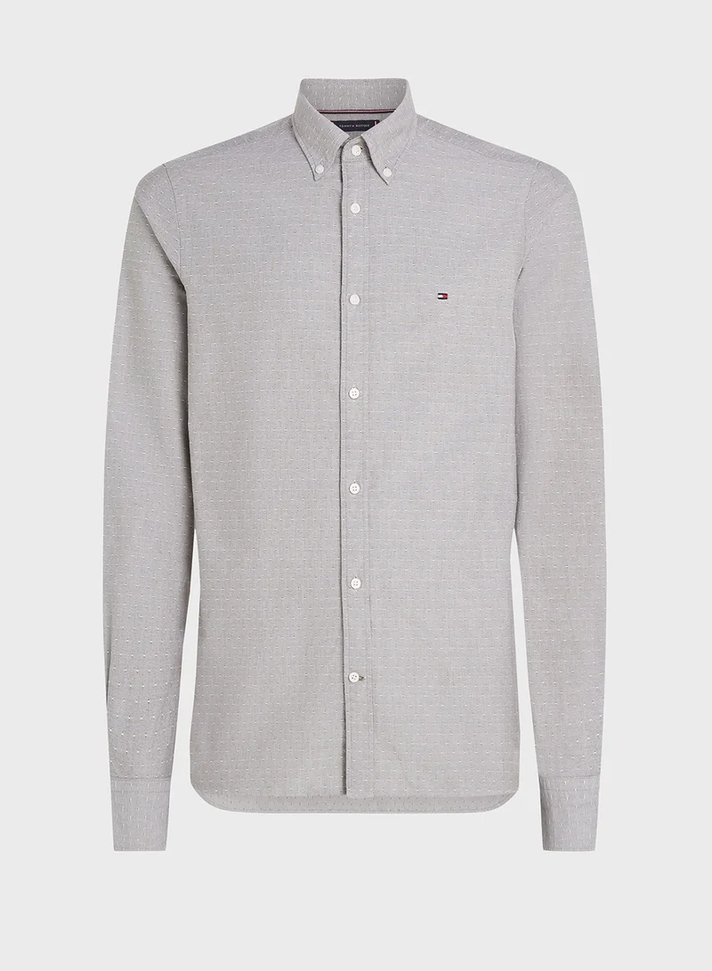 TOMMY HILFIGER Oxford Dobby Button Down Regular Fit Shirt