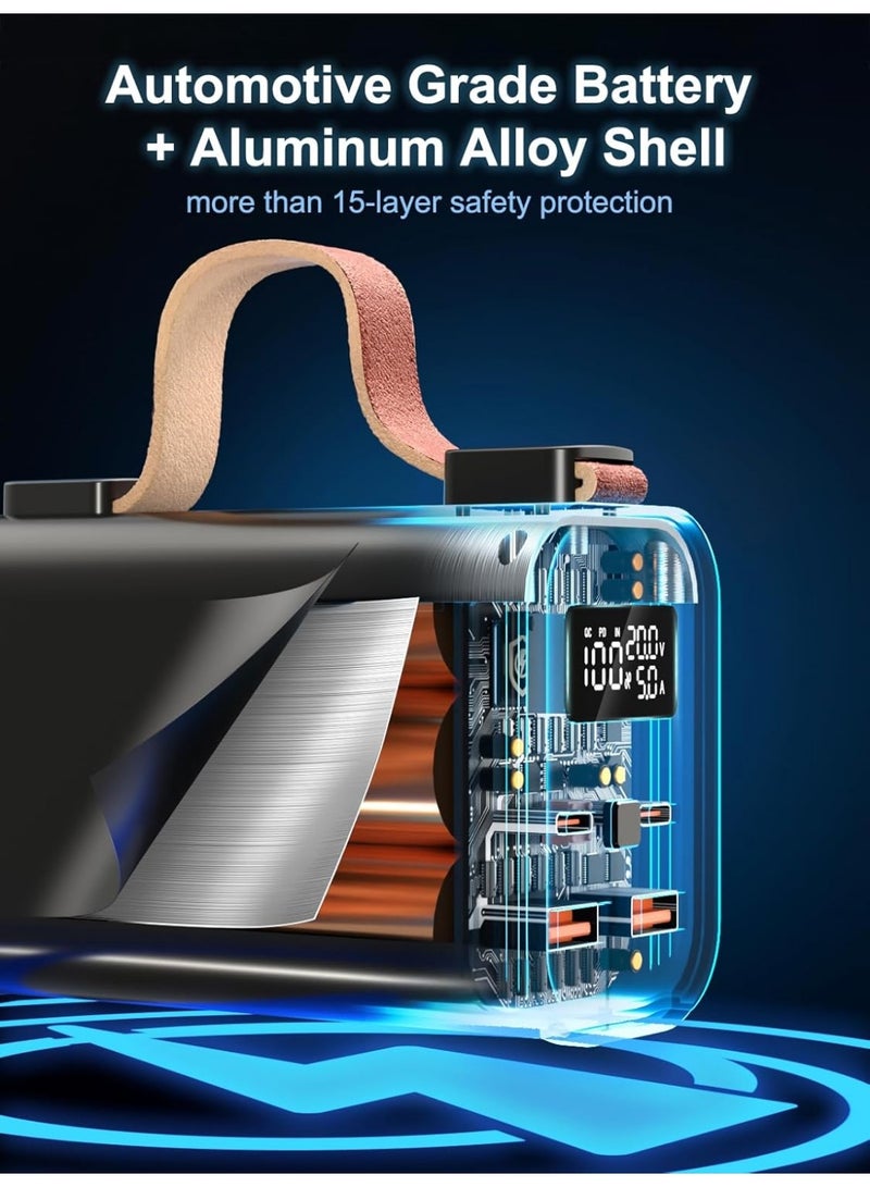 بروماس باور بانك محمول 30000 مللي امبير في الساعة 100 واط شحن سريع للبطارية الخارجية مع 4 منافذ، شاحن محمول USB C مع اضاءة LED، متوافق مع ايفون 15 14 13 12 برو (صنعت وفقاً لمعايير النقل الجوي و آمنه لركوب الطائرة) - Image 5