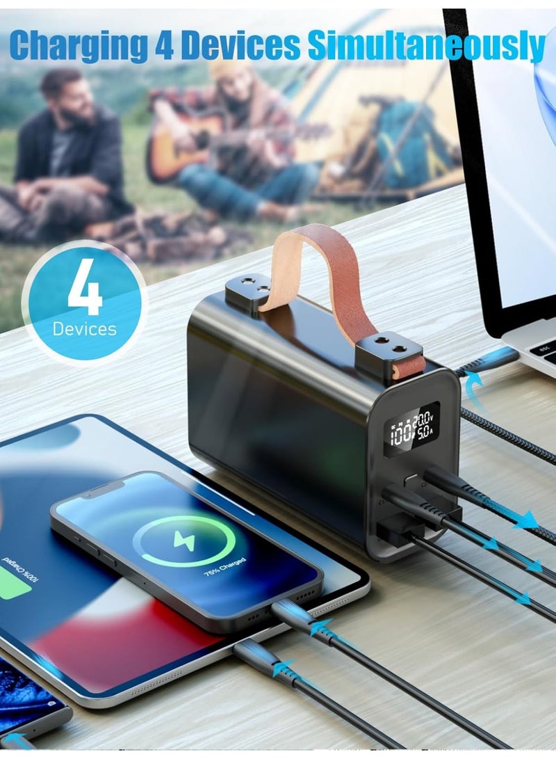 بروماس باور بانك محمول 30000 مللي امبير في الساعة 100 واط شحن سريع للبطارية الخارجية مع 4 منافذ، شاحن محمول USB C مع اضاءة LED، متوافق مع ايفون 15 14 13 12 برو (صنعت وفقاً لمعايير النقل الجوي و آمنه لركوب الطائرة) - Image 3