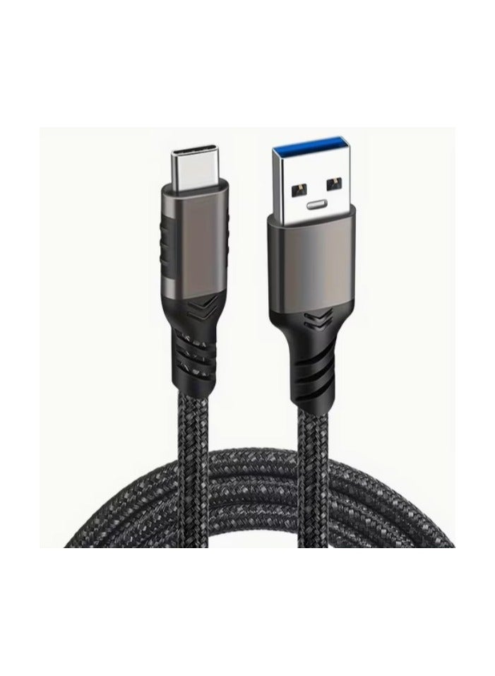 HAANDY 100W Cable Fast Charging 5A USB to C Data Cable Braided Aluminum Alloy | Dirt-Free Type C Fast Charging Cable | Charging and Data Transfer | Compatible with Laptops Tablets Gaming Console Mobile Phones - Image 1