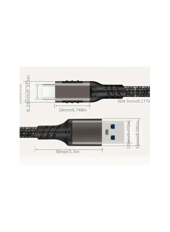 HAANDY 100W Cable Fast Charging 5A USB to C Data Cable Braided Aluminum Alloy | Dirt-Free Type C Fast Charging Cable | Charging and Data Transfer | Compatible with Laptops Tablets Gaming Console Mobile Phones - Image 2