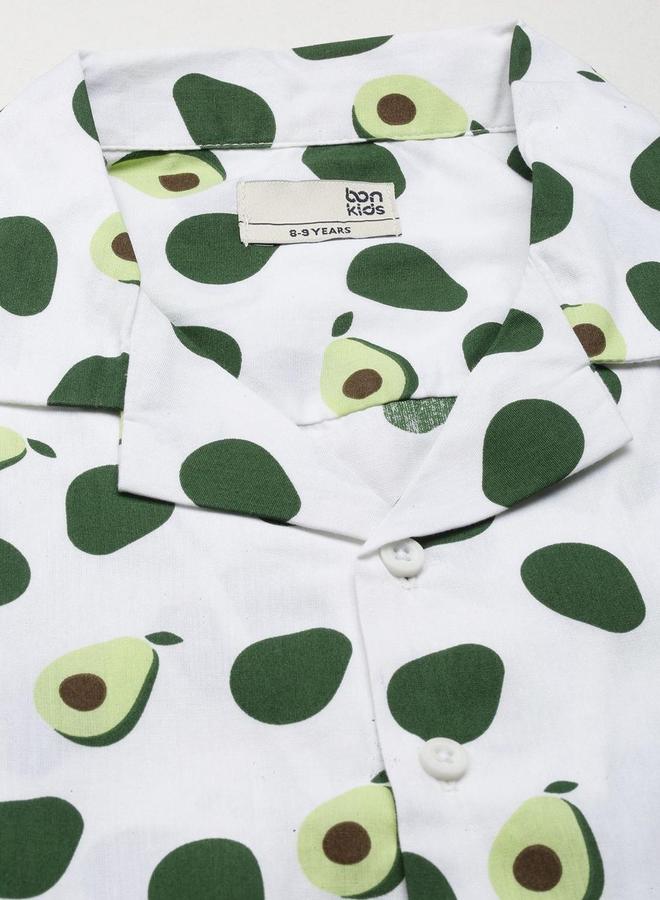 Bonkids Regular Long Sleeve Printed Cotton Shirt For Boys 100 % Cotton  - Image 3