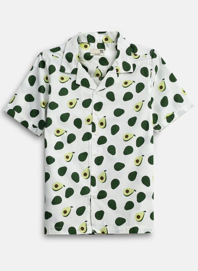 Bonkids Regular Long Sleeve Printed Cotton Shirt For Boys 100 % Cotton  - Image 1