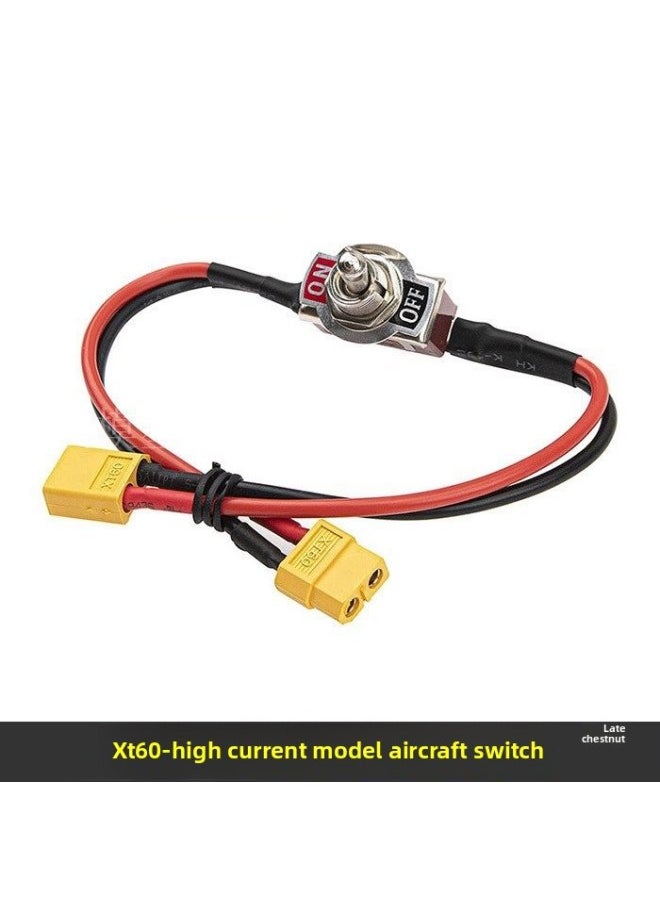ماركة غير محددة - نموذج طائرة كبير ببطارية Esc Amassxt60 Xt90 T مزود طاقة إضافي بتيار عالٍ ومفتاح حمل عالي - اللون: Xt90 مفتاح كبير - المواصفات: قطعة واحدة مع سلك 30 سم - Image 1