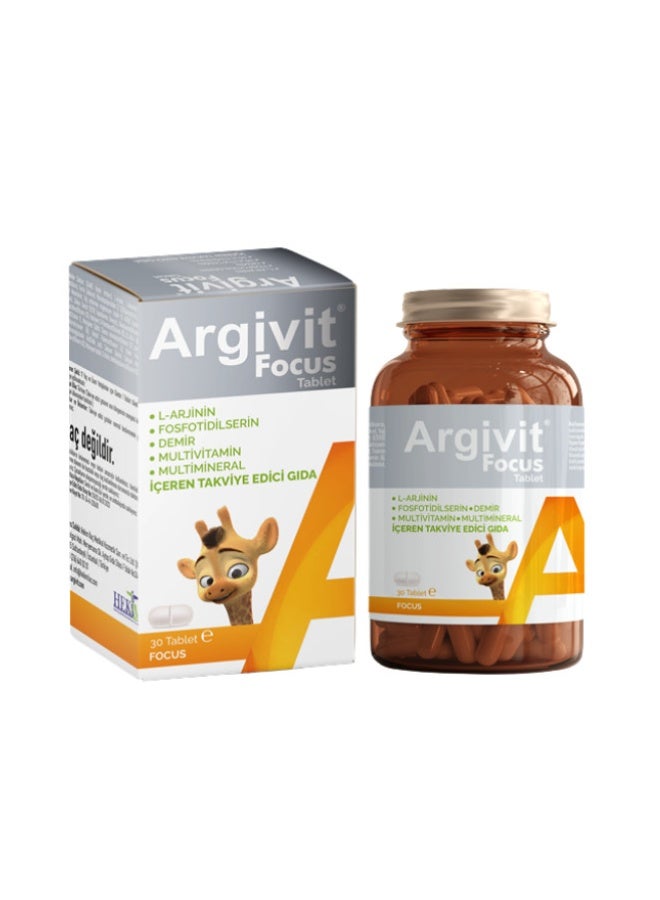 Argivit Focus Multivitamin to Increase Height and Concentration – 30 Tablets - Image 1