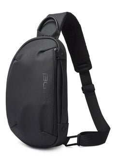 Bange Men Epithelium Coating Waterproof Crossbody Chest Bag with USB Port, Size: 34 x 19 x 6cm(Black)