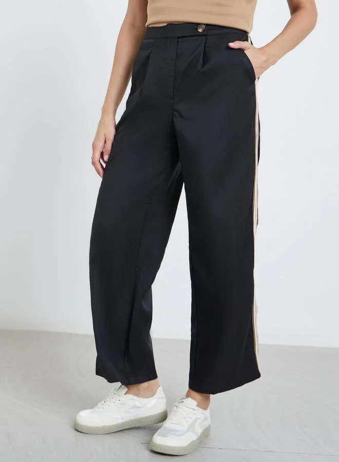 Styli Styli Mid Rise Straight Fit Ankle Length Pants