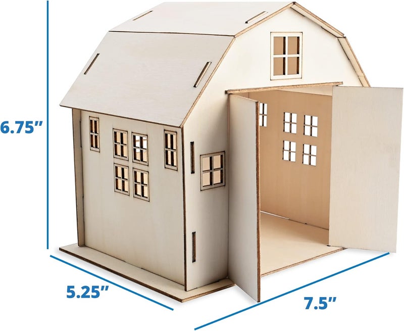 Breyer Breyer Horses Stablemates Paint Your Own Barn and Horse Set  6 Paints Included  132 Scale Horse  Barn 675 H x 525 W x 75 L Craft Set  Model 4245 - Image 2