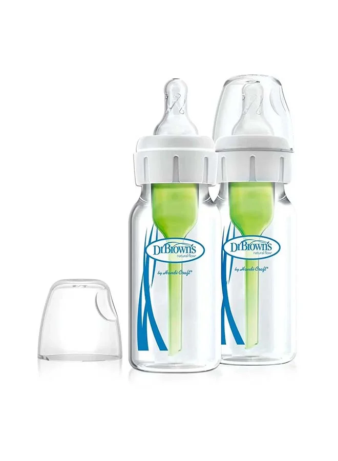 دكتور براونز 4 oz/120 mL PP Narrow Anti-Colic Options+ Baby Bottle, 2-Pack