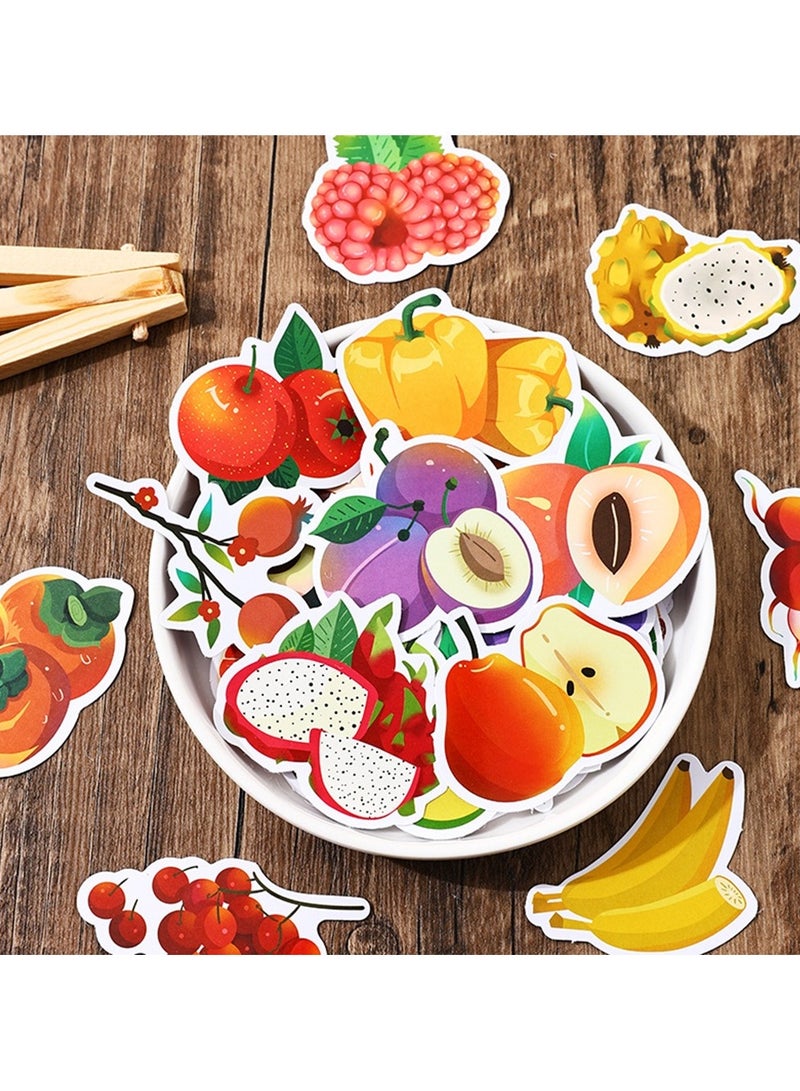 قوس قزح أورينبو 60 قطعة من ملصقات الفاكهة الكرتونية للحرف اليدوية وملصقات الفاكهة الجمالية لأجهزة الكمبيوتر المحمولة وزجاجات المياه ودفاتر القصاصات والمزيد من ملصقات الإبداع اللطيفة لجميع الأعمار - Image 4