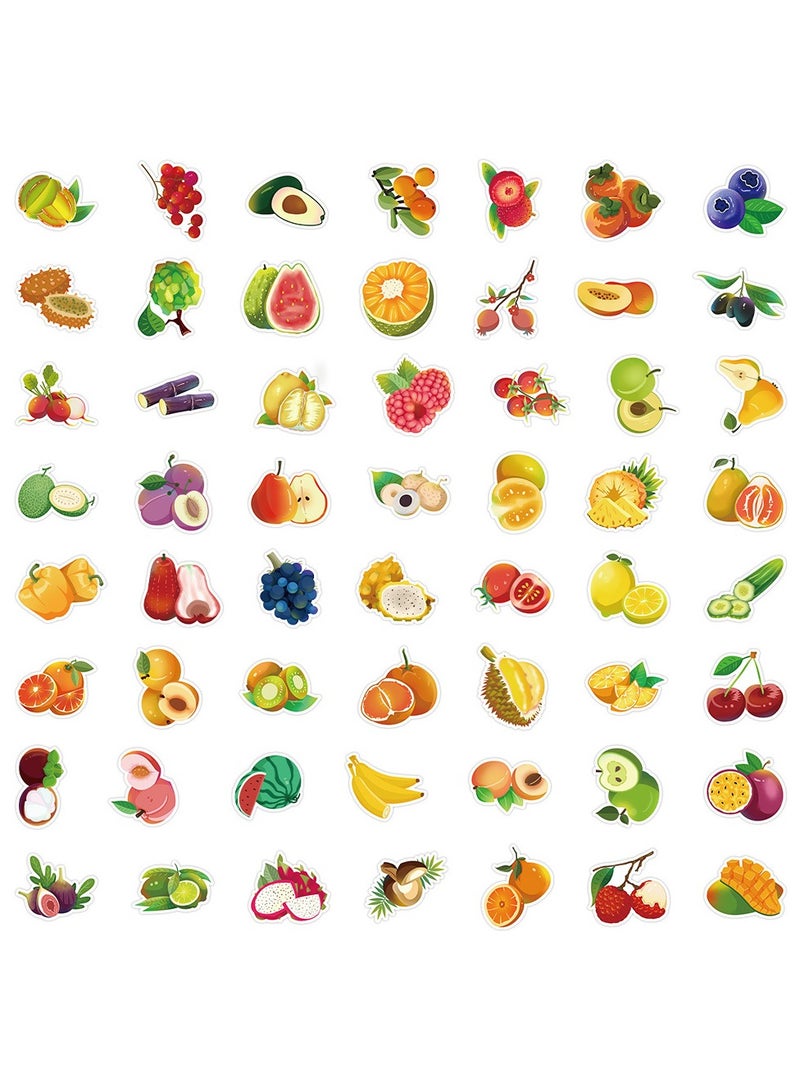 قوس قزح أورينبو 60 قطعة من ملصقات الفاكهة الكرتونية للحرف اليدوية وملصقات الفاكهة الجمالية لأجهزة الكمبيوتر المحمولة وزجاجات المياه ودفاتر القصاصات والمزيد من ملصقات الإبداع اللطيفة لجميع الأعمار - Image 2