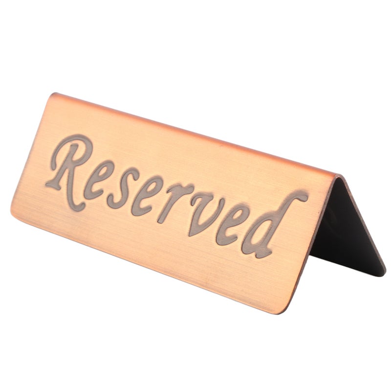 Stainless Steel Double Side Food Service Reserved Table Sign for Restaurant Bar Pub - Image 4