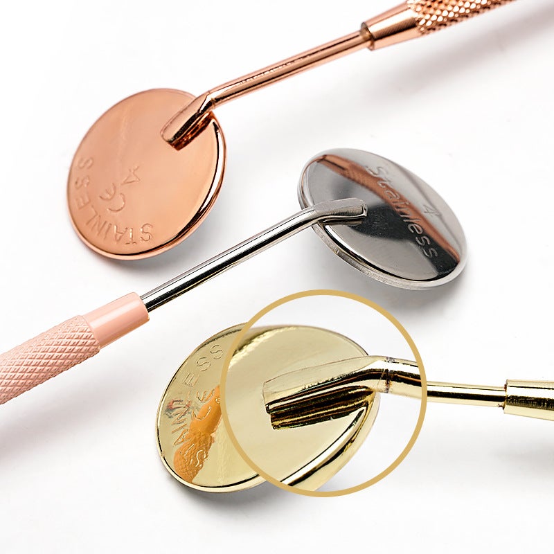 Beauty Tools Eyelash Mirror Small Round Mirror Grafting False Eyelashes Makeup Mirror Stainless Steel Dentist Oral Mirror - Image 3