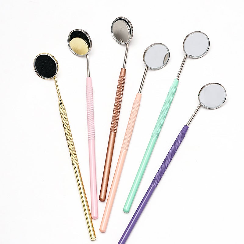 Beauty Tools Eyelash Mirror Small Round Mirror Grafting False Eyelashes Makeup Mirror Stainless Steel Dentist Oral Mirror - Image 2