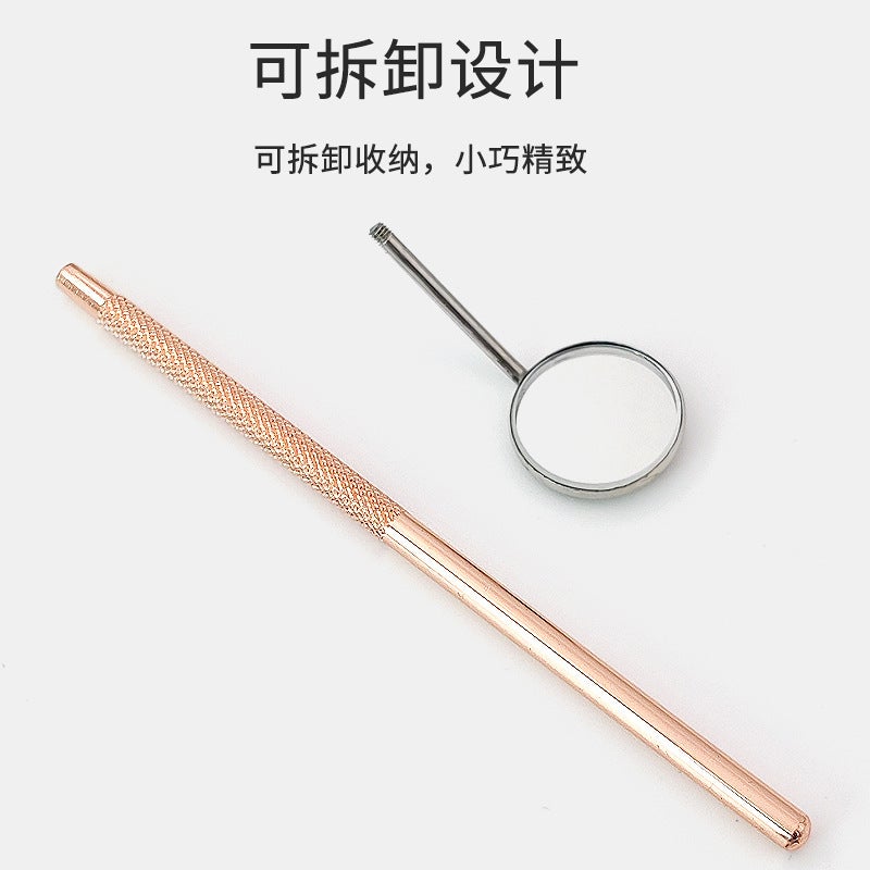 Beauty Tools Eyelash Mirror Small Round Mirror Grafting False Eyelashes Makeup Mirror Stainless Steel Dentist Oral Mirror - Image 4