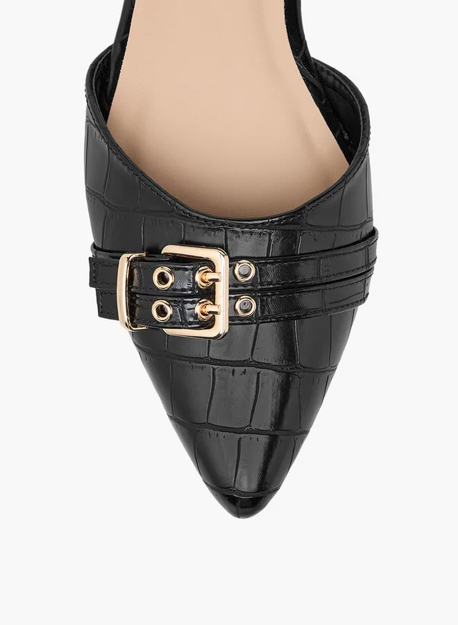 Flora Bella By Shoexpress Women Pointed Toe Shoes with Buckle Closure
