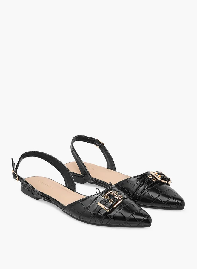 Flora Bella By Shoexpress Women Pointed Toe Shoes with Buckle Closure