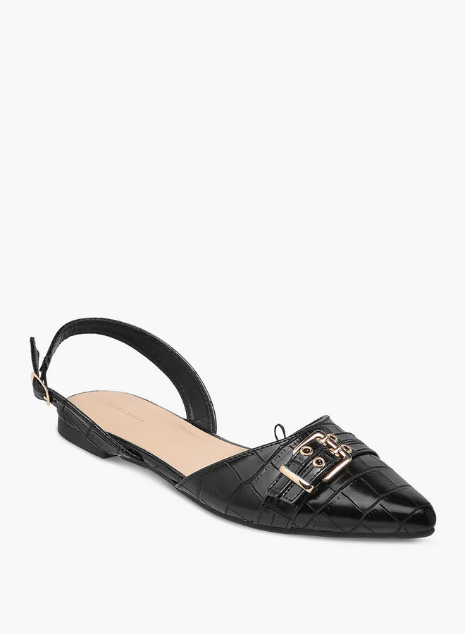 Flora Bella By Shoexpress Women Pointed Toe Shoes with Buckle Closure