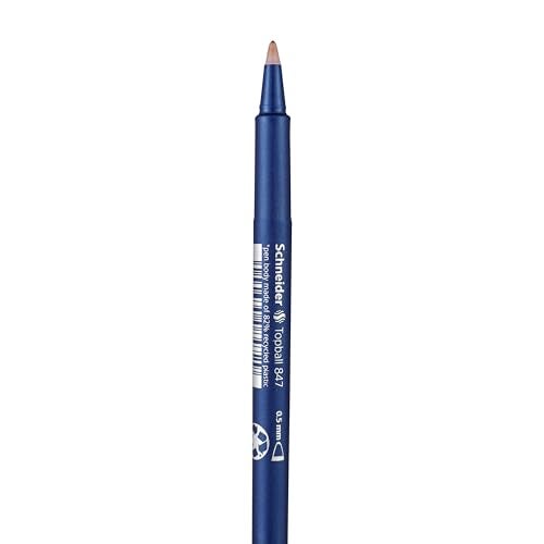 Luxor Schneider Topball 847 Roller Ball Pen - Red| Pack of 2 | 0.5mm Conical Tip | Eco-friendly| Cap Off 2-3 Days - Image 3
