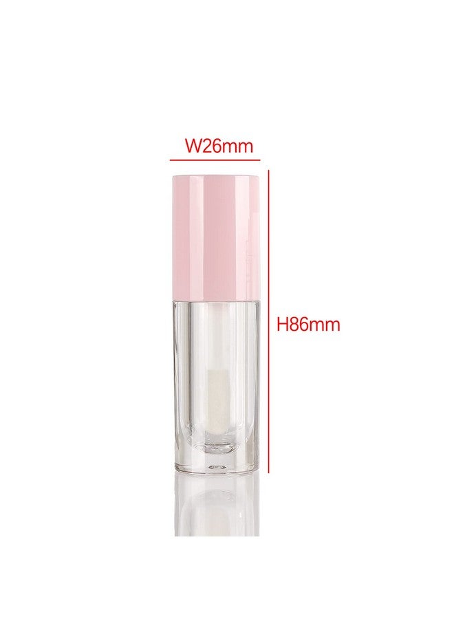 COSIDEA 14pcs Empty 6ml big doe foot wand Chunky lip gloss tubes for DIY lipgloss,Pink round lipgloss containers tubes with thick wand (Pink) - Image 2