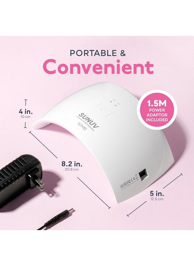 SUNUV - SUNUV UV LED Nail Lamp, Nail Dryer for Gel Nail Polish UV Light for Nails with Sensor 2 Timers SUN9C Pink Gift for Women Girls - Image 1