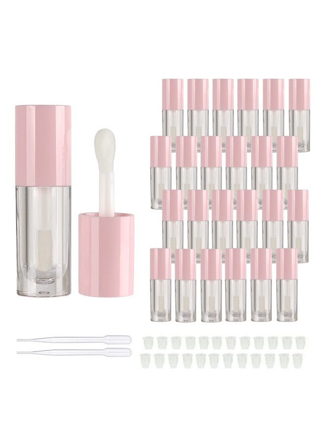 COSIDEA 14pcs Empty 6ml big doe foot wand Chunky lip gloss tubes for DIY lipgloss,Pink round lipgloss containers tubes with thick wand (Pink) - Image 1