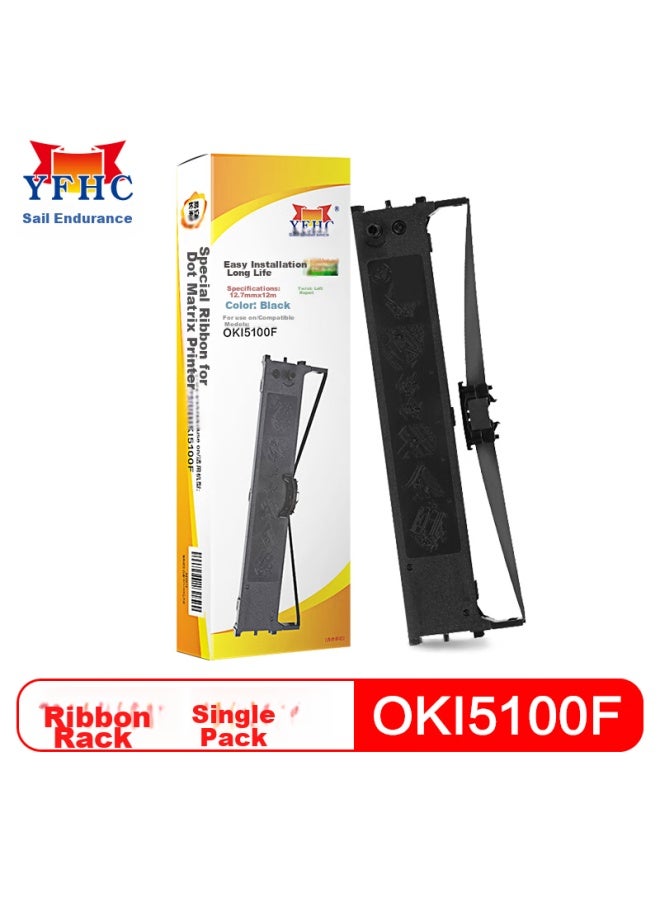 Yfhc Yangfan Nai Li Oki5100f Ribbon Cartridge (with Core), Compatible With Oki7000f/7500f/oki5150f/oki5600f/5500fs/3200c Printers - Image 1
