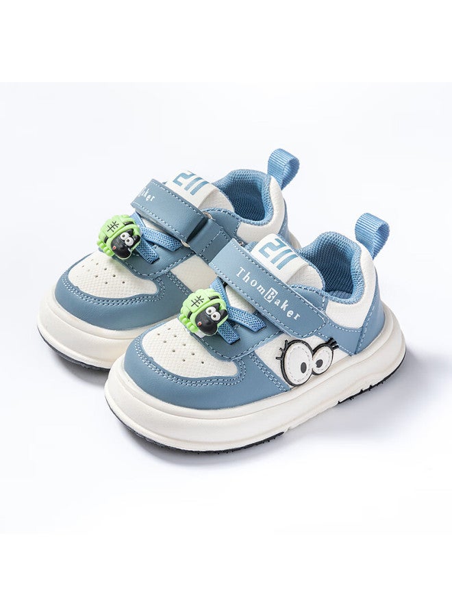 ThomBaker Tuomubeike Baby Walking Shoes, Spring New Style Children's Cartoon Shoes, Functional Shoes, 1-3 Years Old, 2 Soft Soles, Blue Little Sheep, Size 18 - Image 4