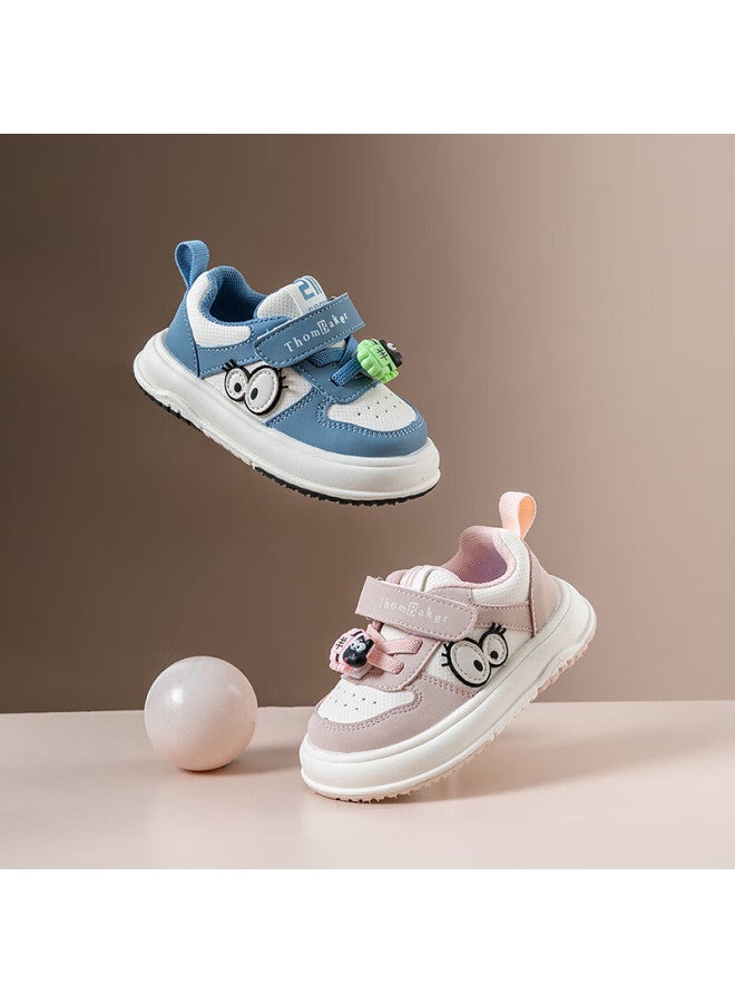 ThomBaker Tuomubeike Baby Walking Shoes, Spring New Style Children's Cartoon Shoes, Functional Shoes, 1-3 Years Old, 2 Soft Soles, Blue Little Sheep, Size 18 - Image 3