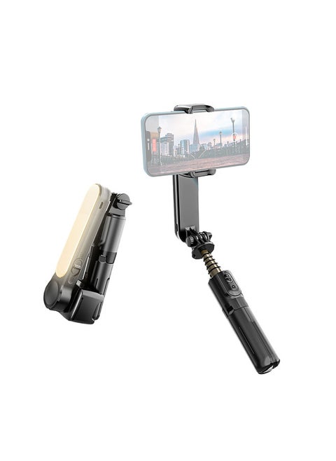 28.3-Inch Multi-function Selfie Stick Desktop Tripod Gimbal Stabilizer with Telescoping Rod 6 Sections Anti-Shaking with Phone Clip Detachable Beauty Fill Light & Remote Control