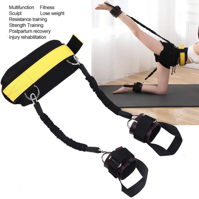 woobles Bounce Trainer Training Device Leg Strength Vertical Jump Trainer Freedom Combination Equipment, Vertical Jumping Trainer Jump Resistance Bands System Horizontal Leaping Fitness(yellow) - Image 4