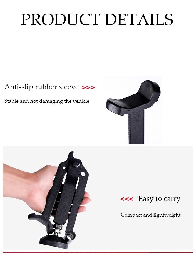 DUNISO - Motorcycle Rear Wheel Lift Stand, Foldable Rear Wheel Support Frame,Motorcycle Support Stand，Portable Adjustable Height, With Universal Anti Slip Base, Suitable For Most Motorcycle, Black - Image 1