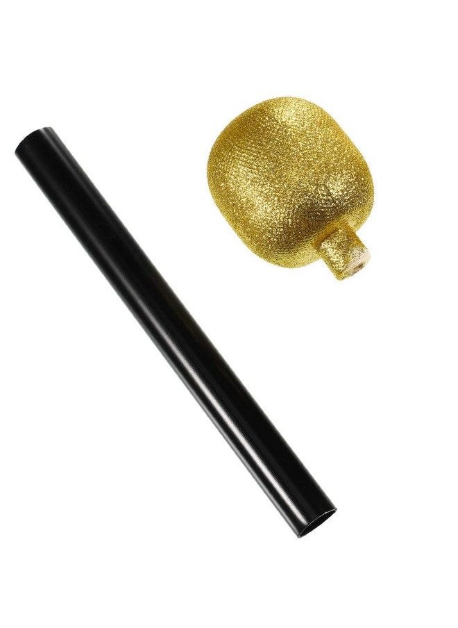 Yaomiao 4 Packs Glittered Gold Microphone Pretend Toy Microphone For Party Favors Decoration  - Image 4