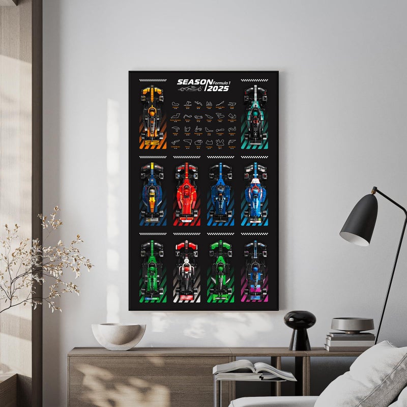 NAOCARD Display Wallboard for Lego Speed Champions Ultimate Formula 1 Collector's Pack, Wall Mount for Lego Collectible F1 Model Car Kit (Car Not Included) - Image 4