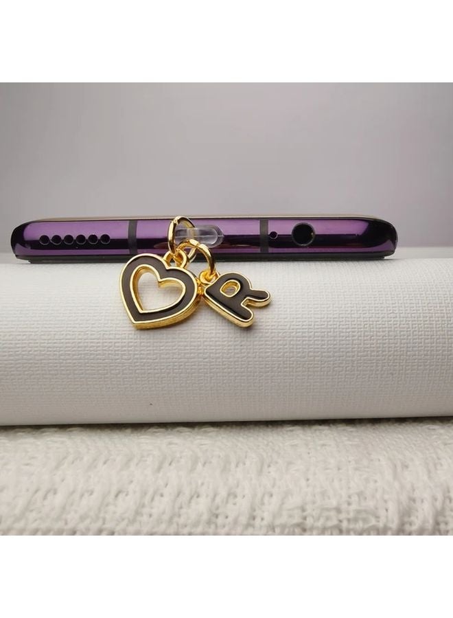 Type C سدادة غبار لهاتف القلب رسالة حب غطاء منفذ الشحن هدية عيد ميلاد - Image 1