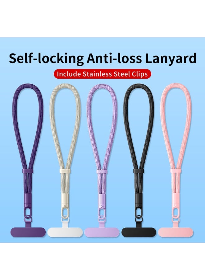 Harse Universal Phone Hand Wrist Strap Lanyard – Multifunctional Anti-Loss Wrist Strap Holder for Smartphones (Dark Purple) - Image 2