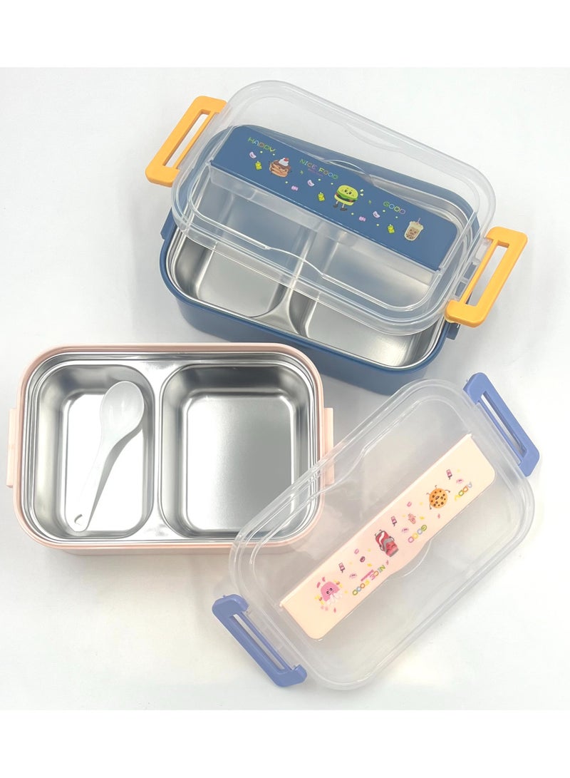 VIO Insulated Air Tight Lunch Box for Warm Food Stainless Steel Container Lunch Box Tiffin Box Snacks Box Pink  - Image 3