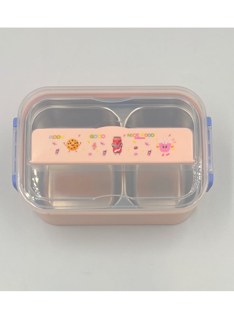 VIO Insulated Air Tight Lunch Box for Warm Food Stainless Steel Container Lunch Box Tiffin Box Snacks Box Pink  - Image 4