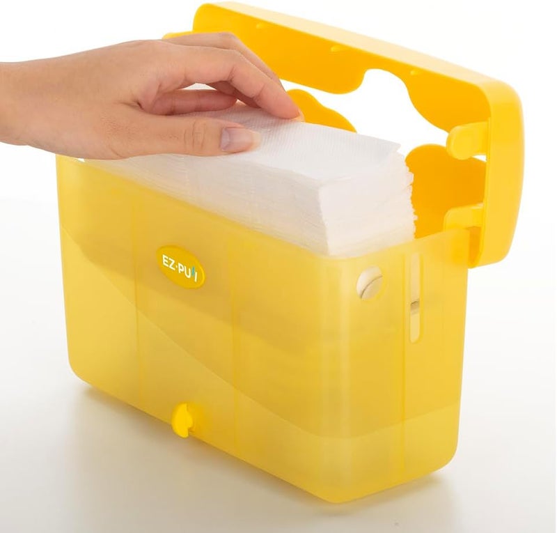 EZPULL EZbrnd Countertop SLIMFOLD Hand Towel Dispenser for Kitchen/Bathroom/Office/RV/Airbnb, Guest Towel Holder, Sunburst Yellow - Image 5