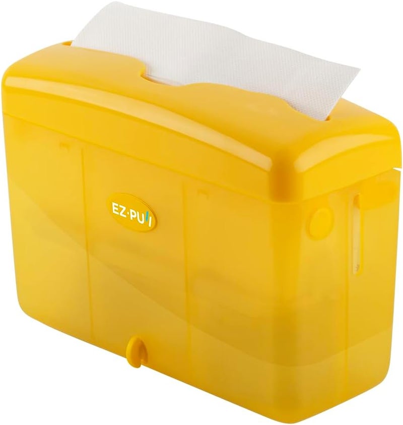 EZPULL EZbrnd Countertop SLIMFOLD Hand Towel Dispenser for Kitchen/Bathroom/Office/RV/Airbnb, Guest Towel Holder, Sunburst Yellow - Image 1