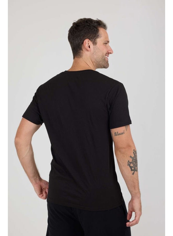 REALESSENTIALS 4 Pack:Mens Cotton Quick Dry Dri Fit Shirt Short Sleeve Crew Pocket T-Shirt Tee Gym Casual Work Fashion Athletic Active Workout Undershirt Cool Clothes Sport Sleep Performance Lounge Wicking-Set 7,XL - Image 3