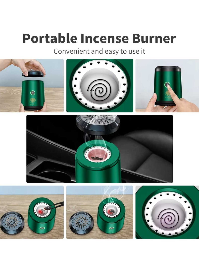 عود بخوان [ترقية] مبخرة ذكية صغيرة محمولة عبر USB قابلة لإعادة الشحن باللون الأسود - Image 5